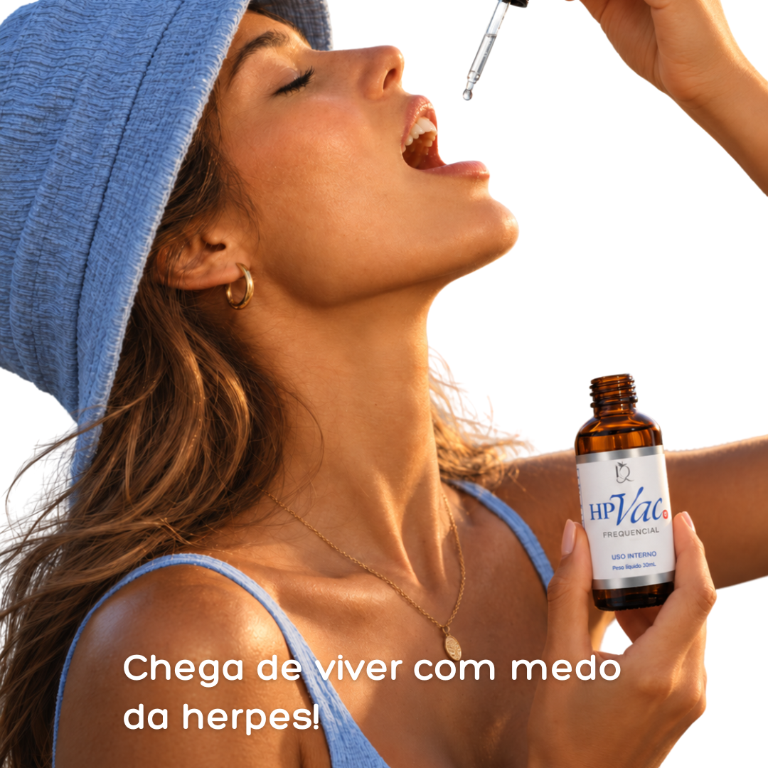 Kit 2 Frascos Bioenergético HVac - Auxilio para todos os tipos de Herpes - Duração de 2 meses