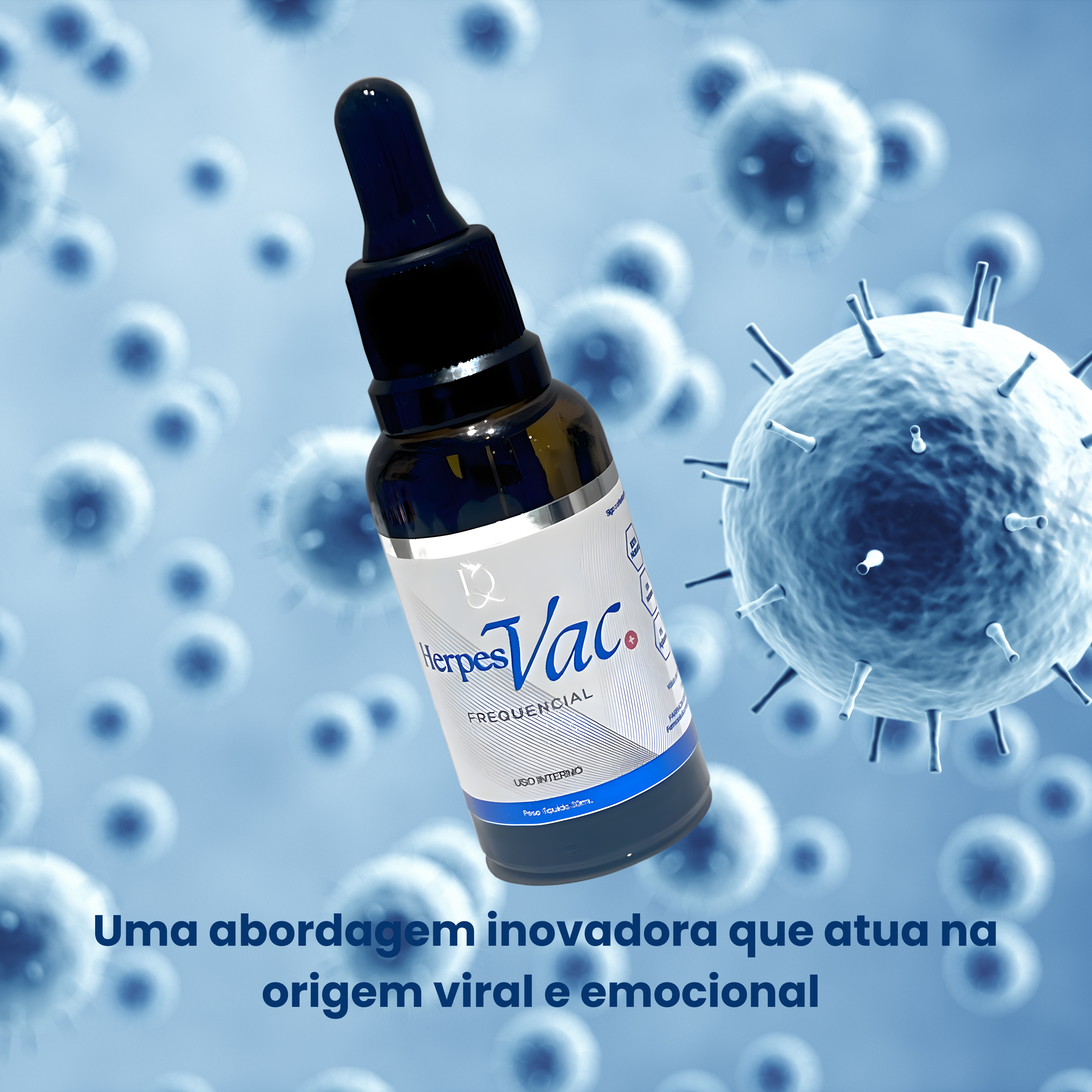 HerpesVAC - Produto natural frequenciado para todos os tipos de herpes - Frasco 30ml