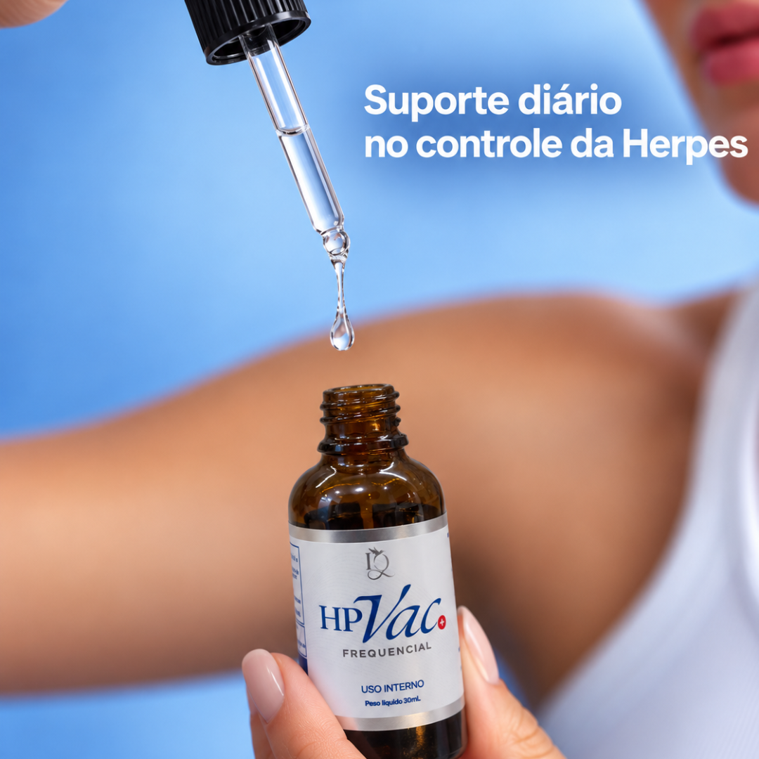 Kit 2 Frascos Bioenergético HVac - Auxilio para todos os tipos de Herpes - Duração de 2 meses