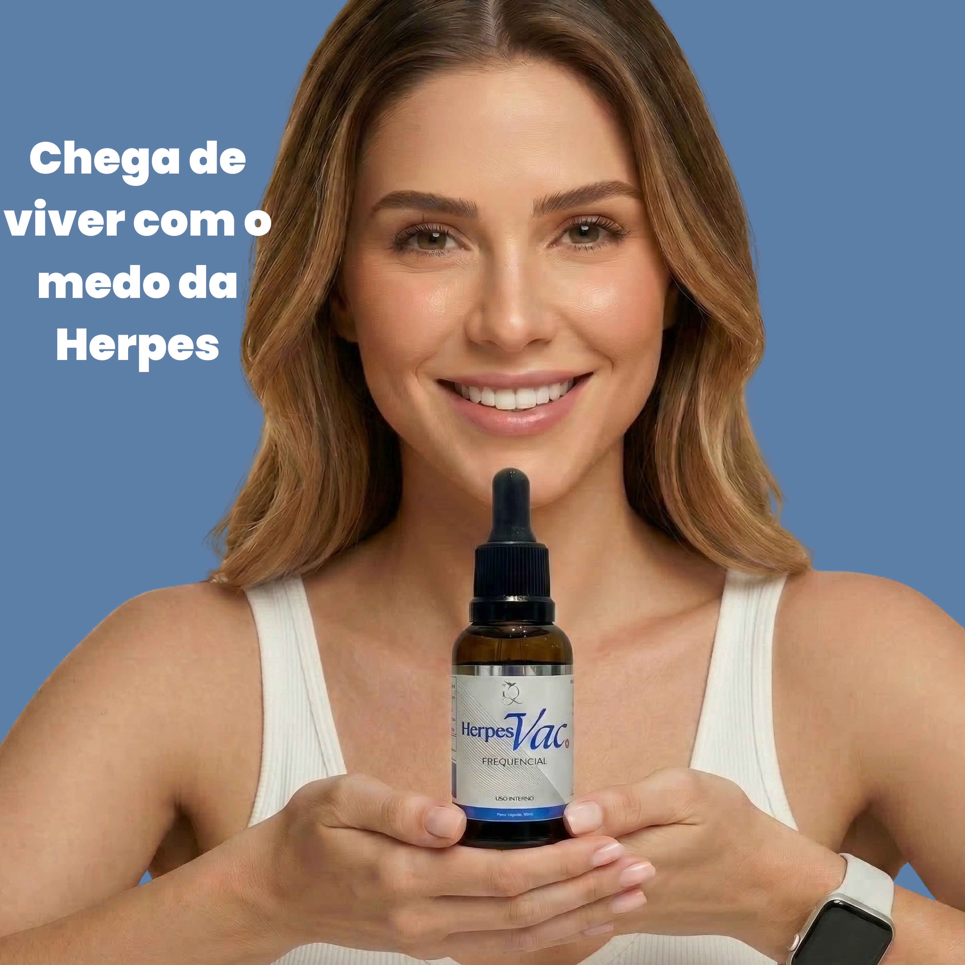 HerpesVAC - Produto natural frequenciado para todos os tipos de herpes - Frasco 30ml