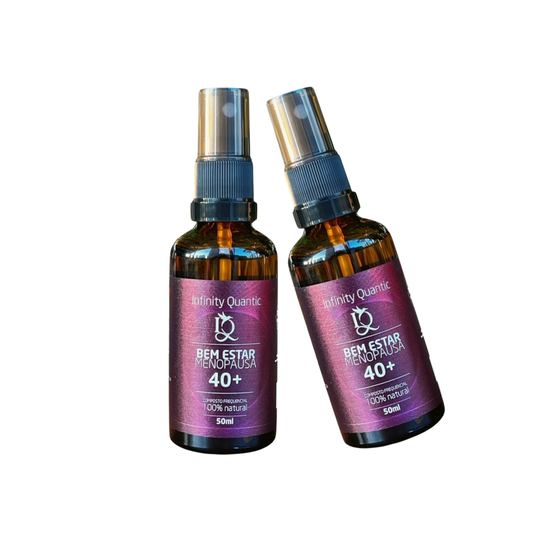 Composto Natural Menopausa Frequencial Bem Estar 40+ Duração 90 Dias (2 Frascos)