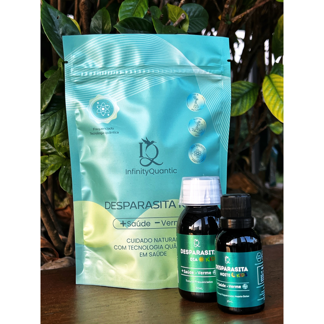 Kit Desparasitação natural KIDS com frequências para 120 tipos de vermes e 66 metais tóxicos