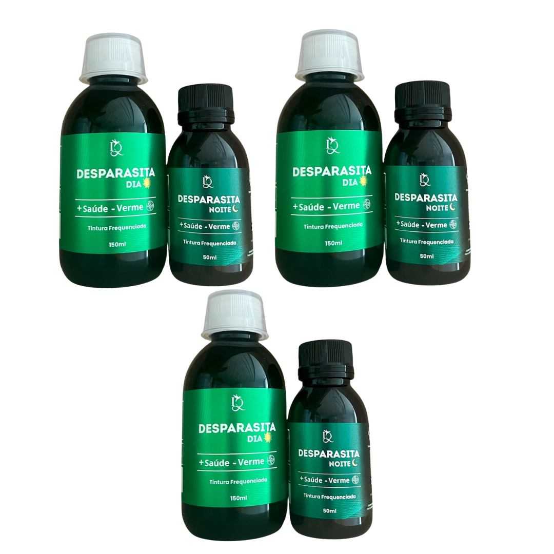 Kit 3 protocolos de desparasitação natural