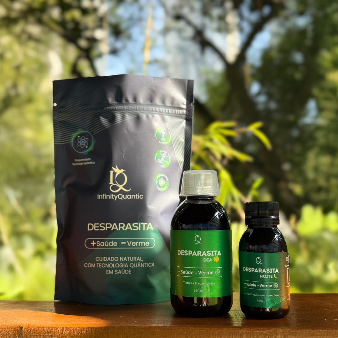 Kit Desparasitação natural adulto com frequências para 120 tipos de vermes e 66 metais tóxicos